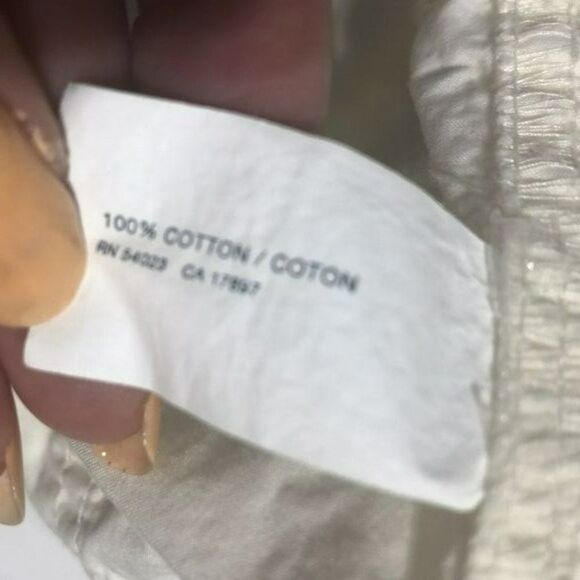 GAP Surplus Size 8 Cream Women's Roll Up Shorty Shorts Zip Fly Pockets Cotton - Picture 9 of 9